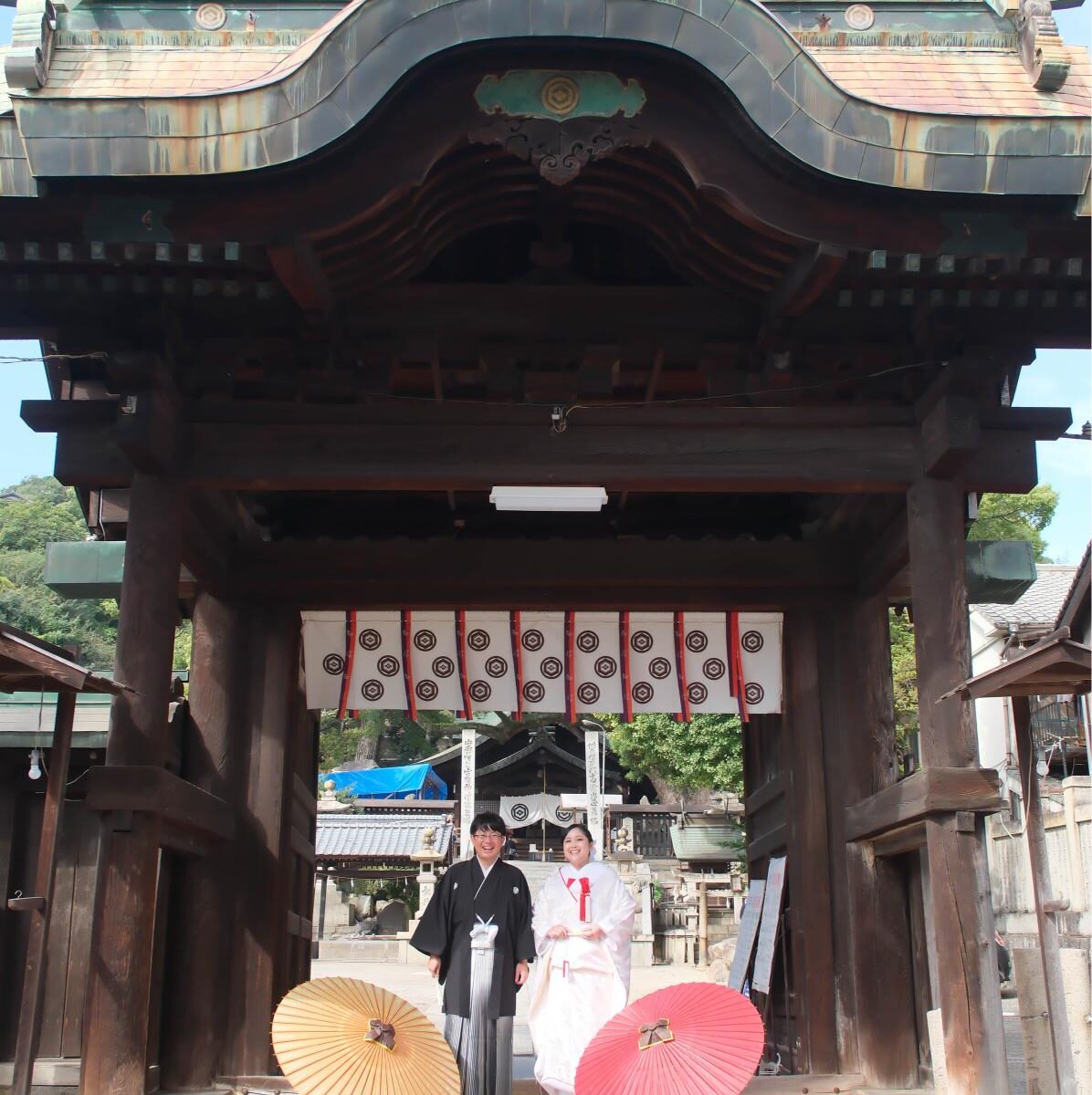 尾道艮神社にて結婚式